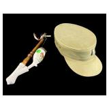 2 PC LOT PORCELAIN PIPE & SERVICE HAT