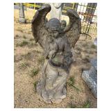 FIBERGLASS WINGED ANGEL FIGURE