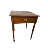 19TH CENTURY TURNED LEG WORK TABLE