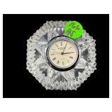 SMALL WATERFORD CRYSTAL QUARTZ DESK CLOCK