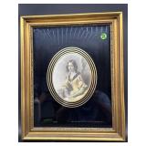 REVERSE PAINTED CAMEO LITHOGRAPH