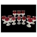 12 RUBY FLASH GOBLETS