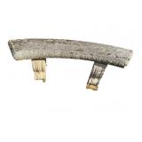 CURVED CONCRETE 3 PC BENCH