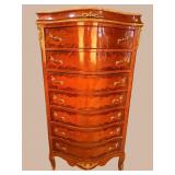 LARGE FRENCH 7 DRAWER MARBLE TOP CHEST