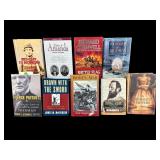 LOT OF 9 WAR AND HISTORY BOOKS