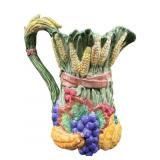 1995 FITZ AND FLOYD HARVEST HOME PITCHER