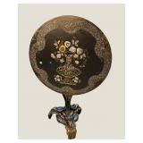 ANTIQUE EBONIZED MOTHER OF PEARL INLAID TILT TOP