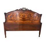 FLAME GRAIN MAHOGANY CORNUCOPIA CARVED FULL SIZE