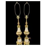 2 LARGE STIFFEL BRASS TABLE LAMPS