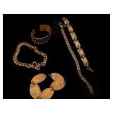 LOT OF COPPER TONED BRACELETS