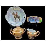 4 PC LOT OF VINTAGE JAPANESE LUSTERWARE