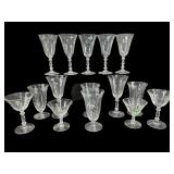 SET OF 15 CAMBRIDGE CAPRICE OPTIC SWIRL STEMS