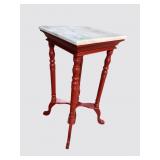 PAINTED SQUARE MARBLE TOP TABLE