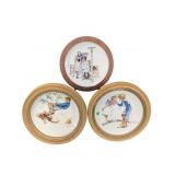 SET OF 3 NORMAN ROCKWELL DECORATIVE WALL PLAQUES