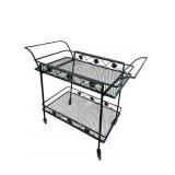 WROUGHT IRON SERVING TROLLY