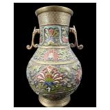 ANTIQUE CHAMPLEVE URN VASE