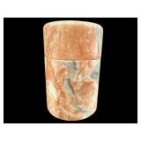 PINK MARBLE CYLINDER TRINKET BOX
