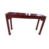 DISTRESSED FINISH RED CONSOLE TABLE