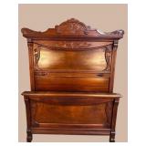 CARVED HIGHBACK VICTORIAN FULL SIZE BED