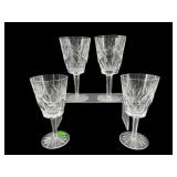 SET OF 4 WATERFORD CRYSTAL ASHLING GOBLETS
