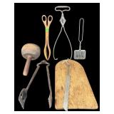 6 PIECE LOT OF PRIMITIVE TOOLS