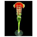 HAND BLOWN ITALIAN ART GLASS CANDLESTICK
