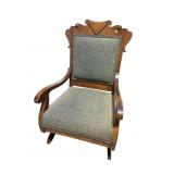 VICTORIAN WALNUT PLATFORM ROCKER