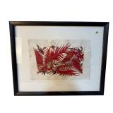 MEXICAN ABATE PAPYRUS PAINTING