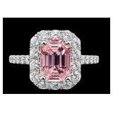 PLATINUM EXTREMELY RARE UNHEATED PINK SAPPHIRE &