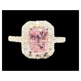 PLATINUM EXTREMELY RARE UNHEATED PINK SAPPHIRE &