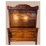 WALNUT VICTORIAN HIGHBACK FULL SIZE BED