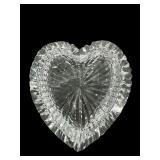SMALL CUT CRYSTAL HEART TRINKET DISH