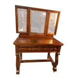 MAHOGANY EMPIRE TRI-FOLDING VANITY