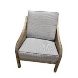 CANED TOMMY BAHAMA STYLE ARM CHAIR