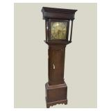 ANTIQUE 19TH CENT. OAK TALL CASE CLOCK