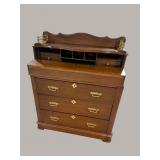 WALNUT VICTORIAN FLIP DOWN SECRETARY