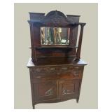 OAK BUFFET WITH MIRROR