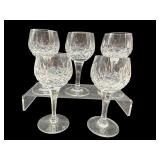 LOT OF 5 BAMBERG CRYSTAL SMALL GOBLETS