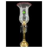 BRASS PRISM HURRICANE LAMP