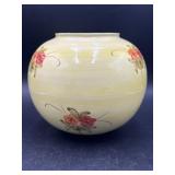 PORTUGAL YELLOW PORCELAIN ROUND VASE