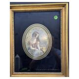 REVERSE PAINTED CAMEO LITHOGRAPH