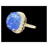 PLATINUM OSCAR FRIEDMAN BURMA BLUE SAPPHIRE &