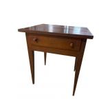 WALNUT 19TH CENT. PEGGED 1 DRAWER TABLE
