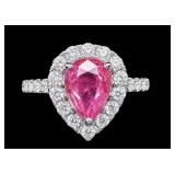 18K RARE UNHEATED KASHMIR PINK SAPPHIRE &