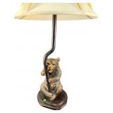 THEODORE ALEXANDER CARVED BEAR LAMP
