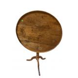 19TH CENTURY PEDESTAL TILT TOP CHERRY TABLE