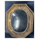 FLORAL PAINT DECORATED CAMEO MIRROR