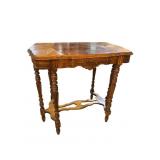 WALNUT STRETCHER BASE CONSOLE TABLE