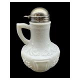 WESTMORELAND OLD QUILT MILK GLASS SYRUP PITCHER