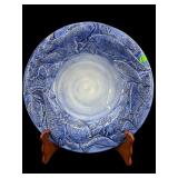 LARGE MAJOLICA STYLE EMBOSSED FISH ITALY BOWL